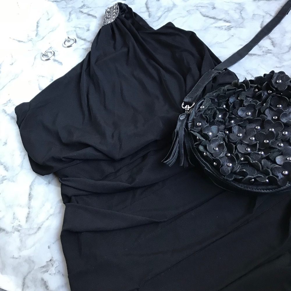 🛑SOLD 🛑One Shoulder Embellished Cocktail Dress